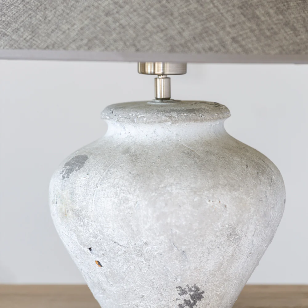 Fabio Lamp Ceramic with Dark Grey Shade - Image 2