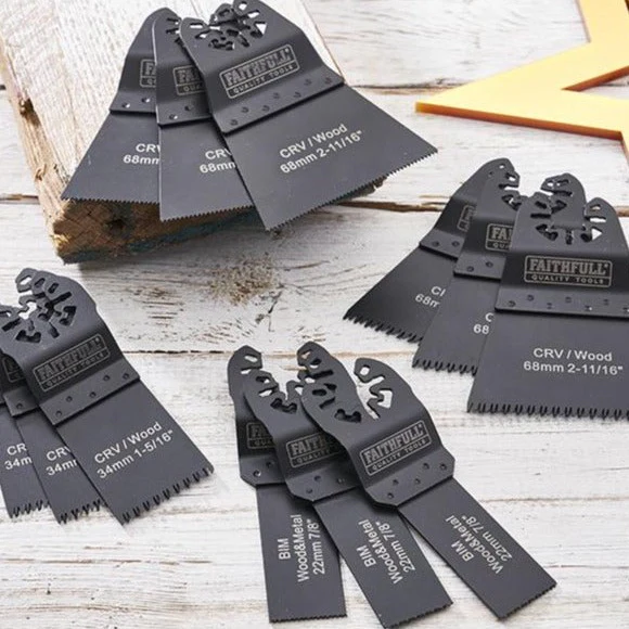Faithfull 12 Piece Multi Tool Blade Set In Case - Image 2
