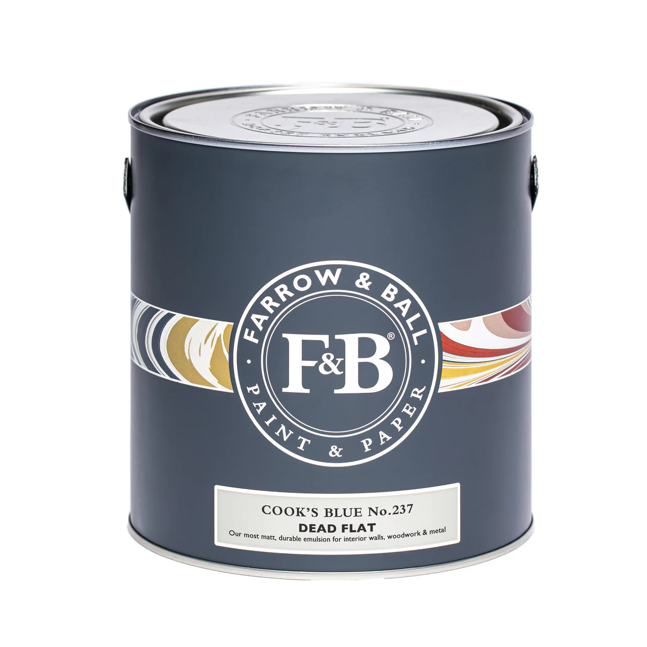Farrow & Ball 2.5 Litre Dead Flat Cooks Blue 237