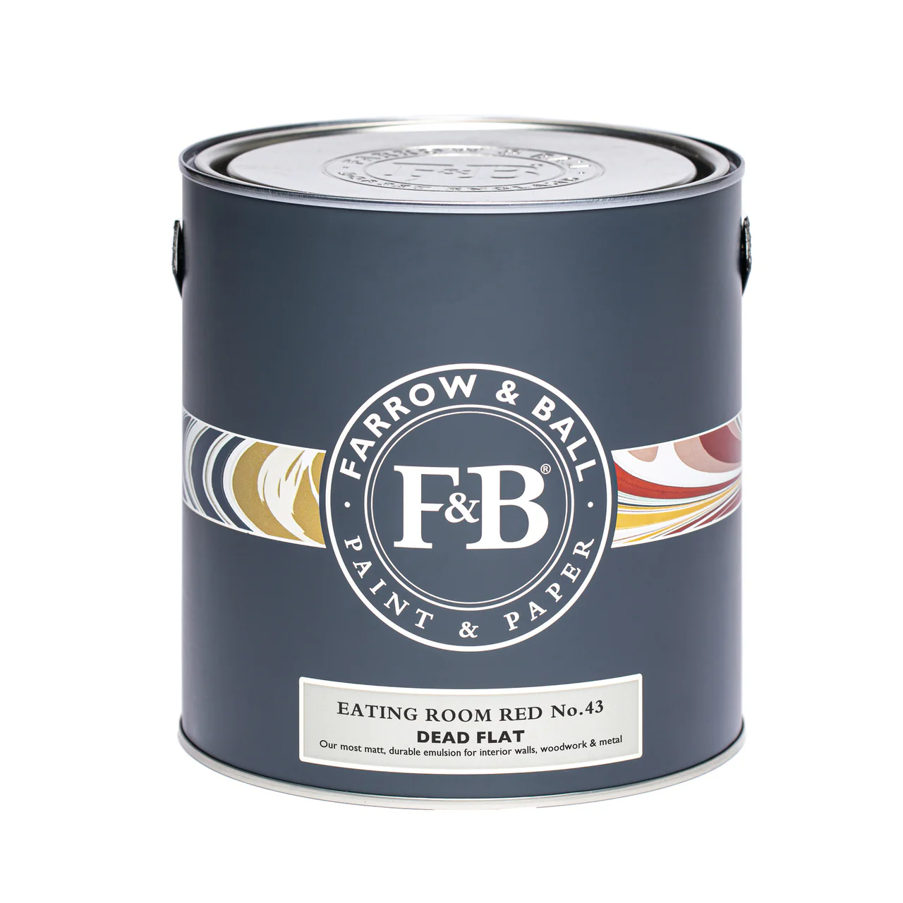 Farrow & Ball 2.5 Litre Dead Flat Eating Room Red 43