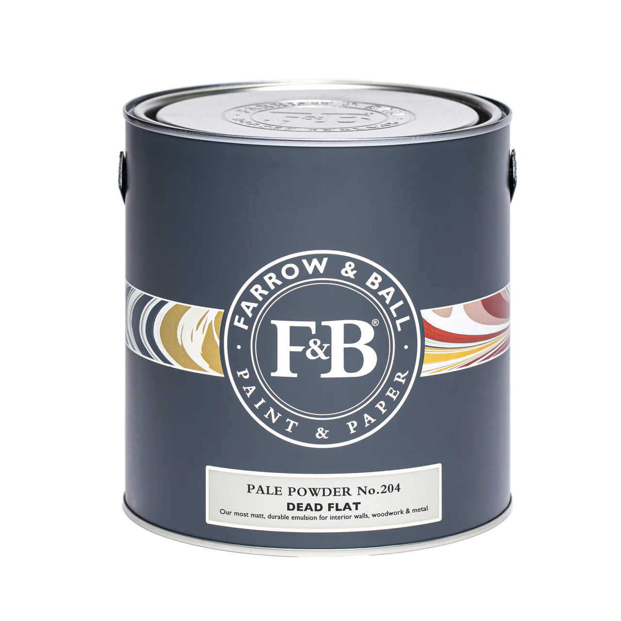 Farrow & Ball 2.5 Litre Dead Flat Pale Powder 204