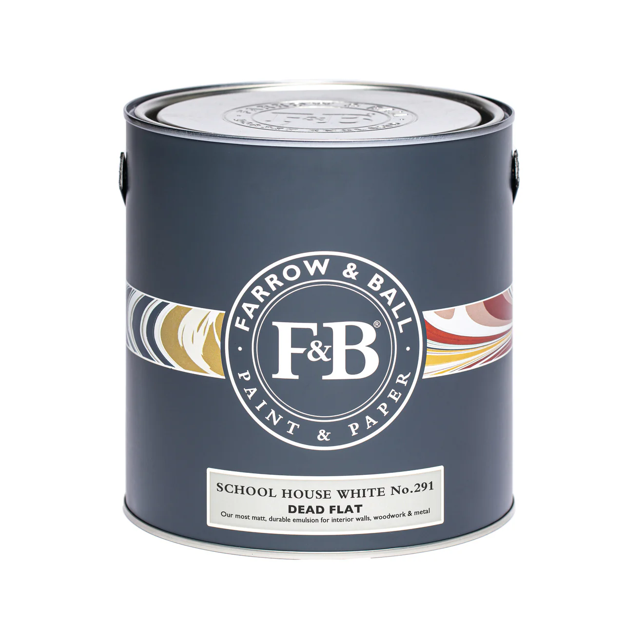 Farrow & Ball 2.5 Litre Dead Flat School House White 291