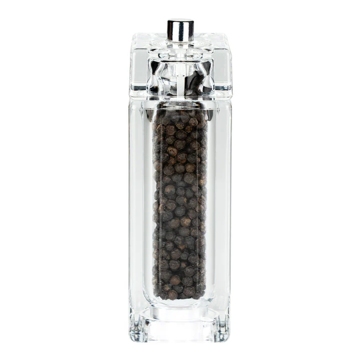 G Mill 9169 Square Body Acrylic Pepper Mill 14.5cm