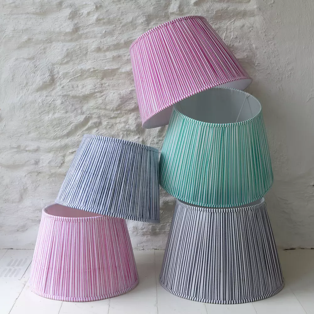 Grand Illusions Lampshade Stripe Blue 35cm - Image 4