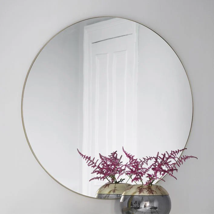 Hayle Round Mirror - Champagne - Image 2