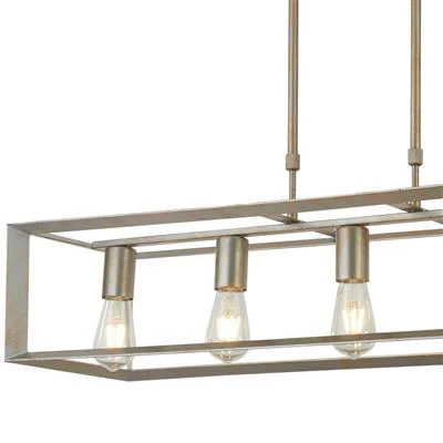 Heaton 5lt Ceiling Pendant - Brushed Silver/Gold - Image 2