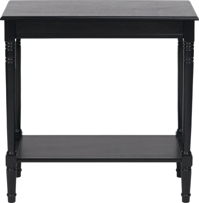 Heritage Black Pine Wood Console Table