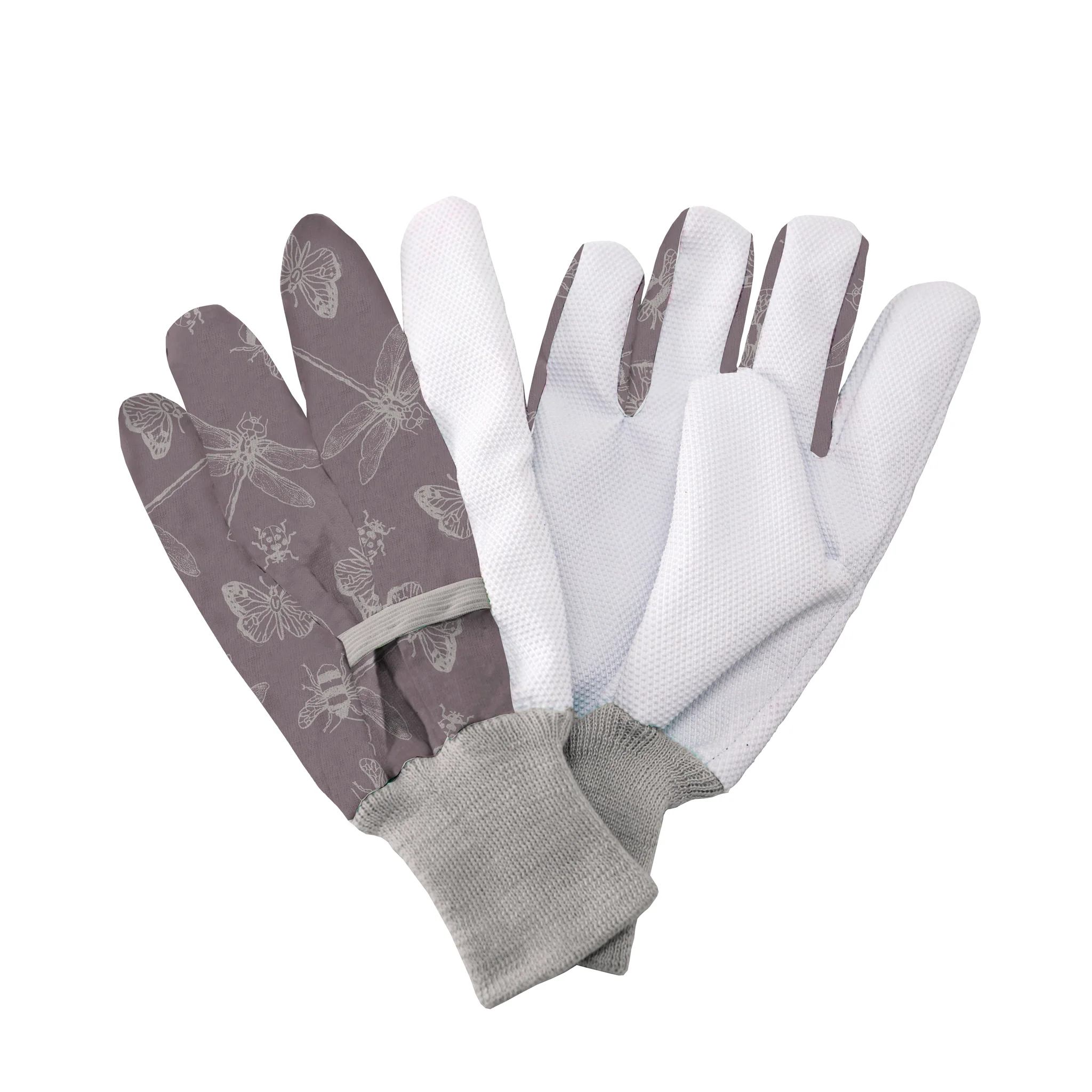 Jersey Cotton Grip Insects Purple