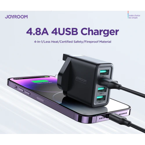 Joyroom 4 USB-A Plug Charger - Image 2