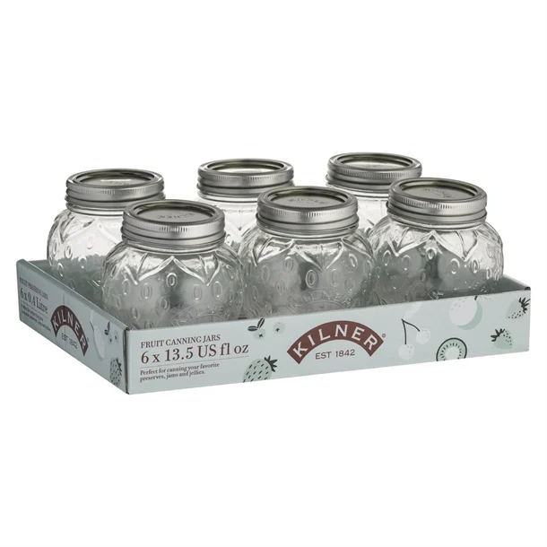 Kilner Tray of 6 400ml Strawberry Preserve Jars - Image 2