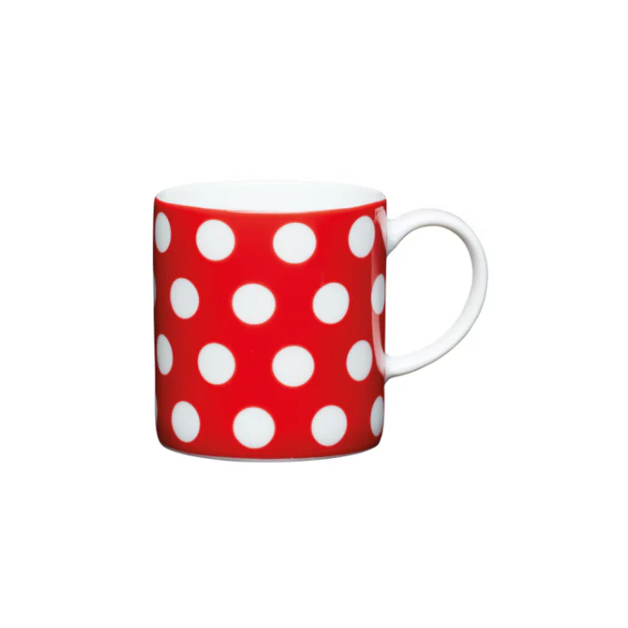 KitchenCraft 80ml Porcelain Red Polka Dot Espresso Cup