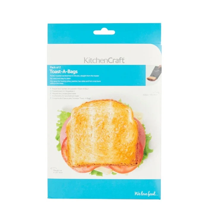 KitchenCraft Non-Stick Pack of 2 Reusable Toaster Bags - Image 2