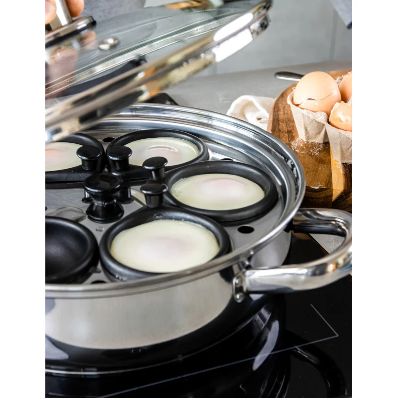 KitchenCraft Stainless Steel 6 Egg Poacher - Image 4
