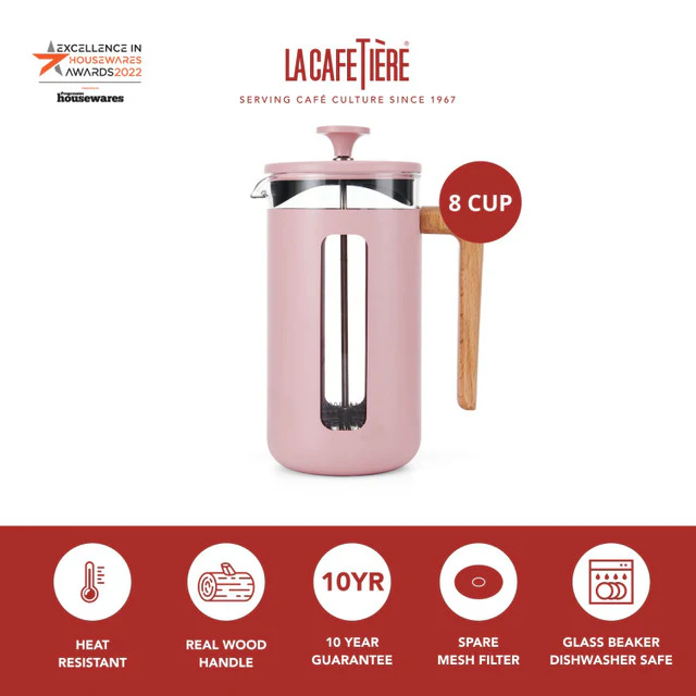 La Cafetière Pisa 8 Cup Cafetiere - Pink - Image 5