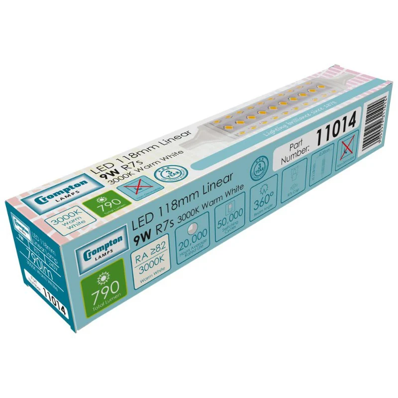 LED Linear Bulb 9W 3000K R7s – Warm White - Image 2