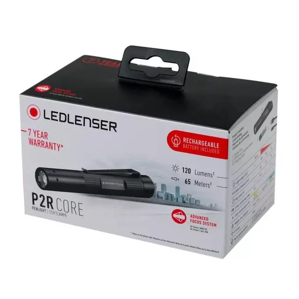 LEDLENSER P2R Core 120 Lumen LED Flashlight Rechargeable Battery