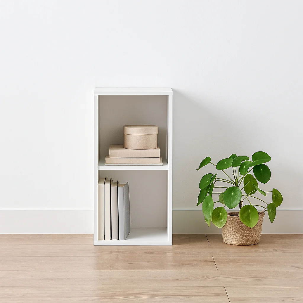 Linate Bookcase 2x1 Matt White
