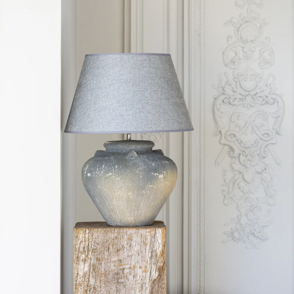 Lucca Lamp Ceramic with Dark Grey Shade - Image 2