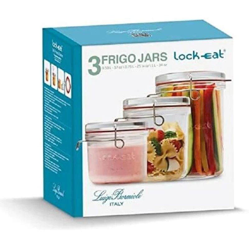 Luigi Bormioli Lock-Eat Frigo Jar Set of 3 - Image 6