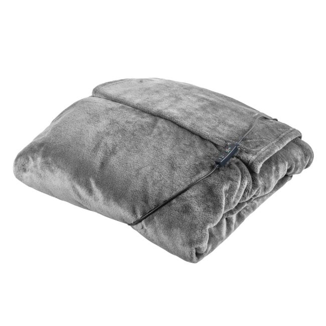 Luxury Heated Throw in Grey - Image 2