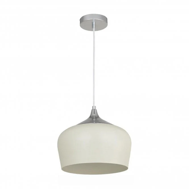 Magnalux Modena E27 1 Light Contemporary Cream Metal Droplet Pendant