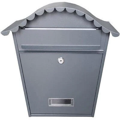 Manor Grey Traditional Steel Postbox