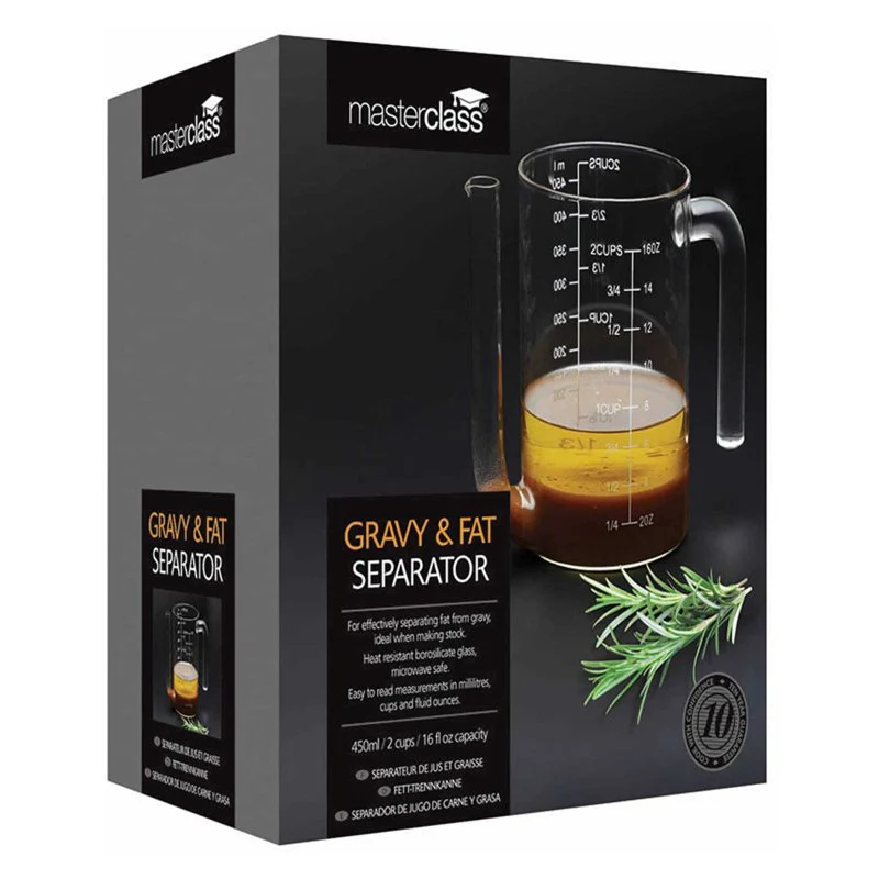 MasterClass 450ml Glass Gravy / Fat Separator - Image 2