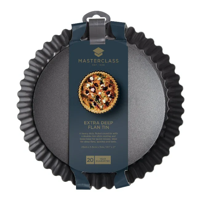 MasterClass Non-Stick Extra Deep Fluted Flan Tin - Image 2