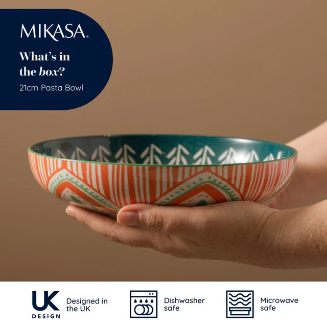 Mikasa Mixed Folk Pasta Bowl - Image 2