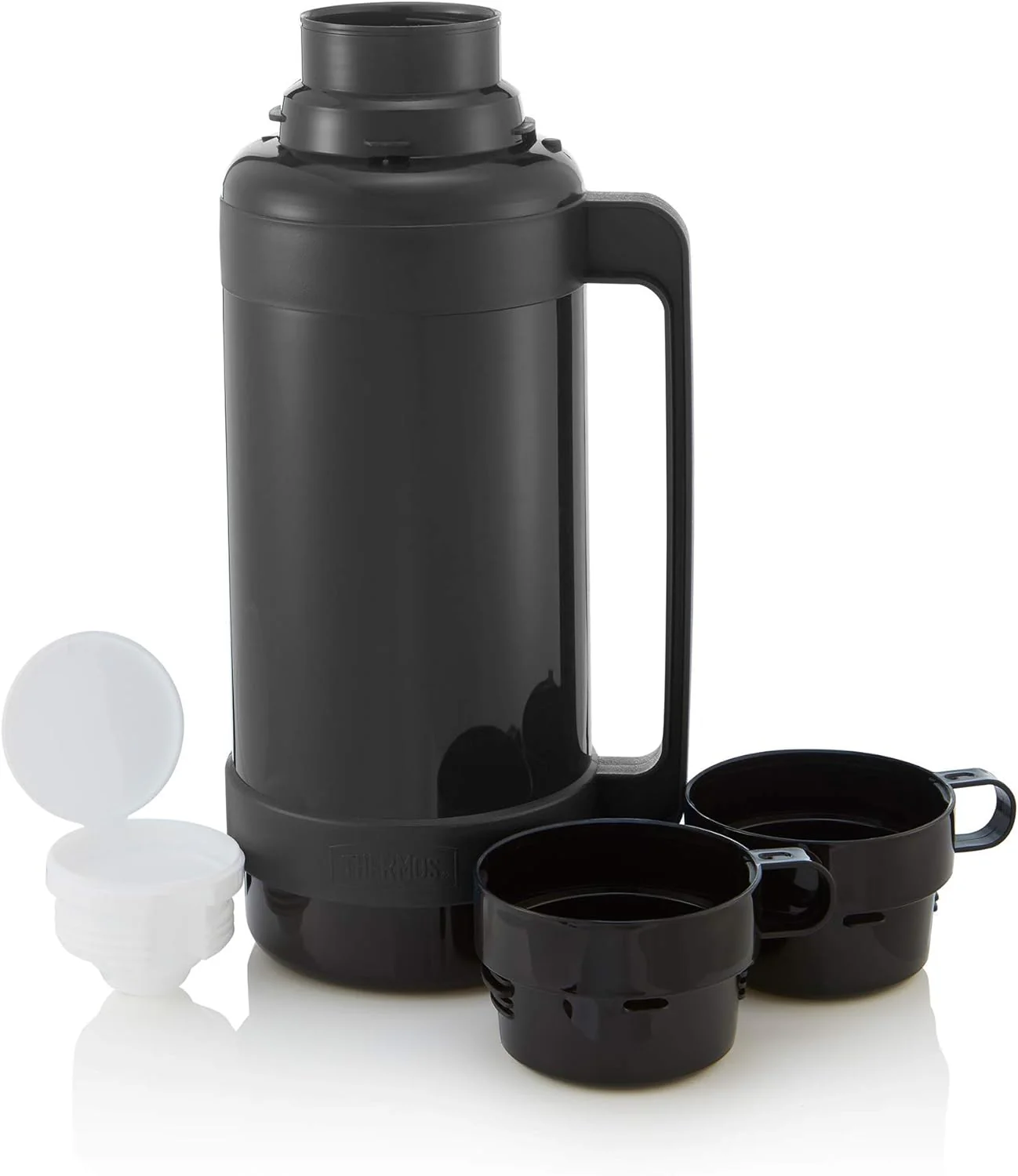 Thermos 1 Litre Glass Vacuum Flask – Hot & Cold Insulated with Twin Cups - Image 4