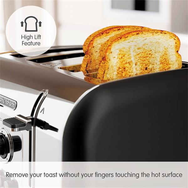 Morphy Richards Venture 4 Slice Toaster - Black - Image 3