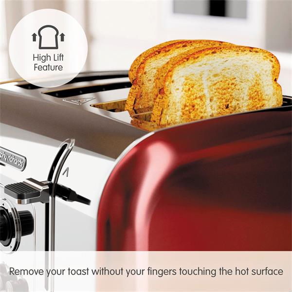 Morphy Richards Venture 4 Slice Toaster - Red - Image 2
