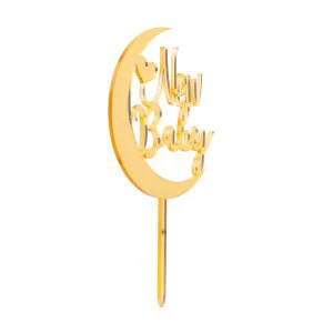 New Baby- Golden Moon- Cake Topper - Image 2