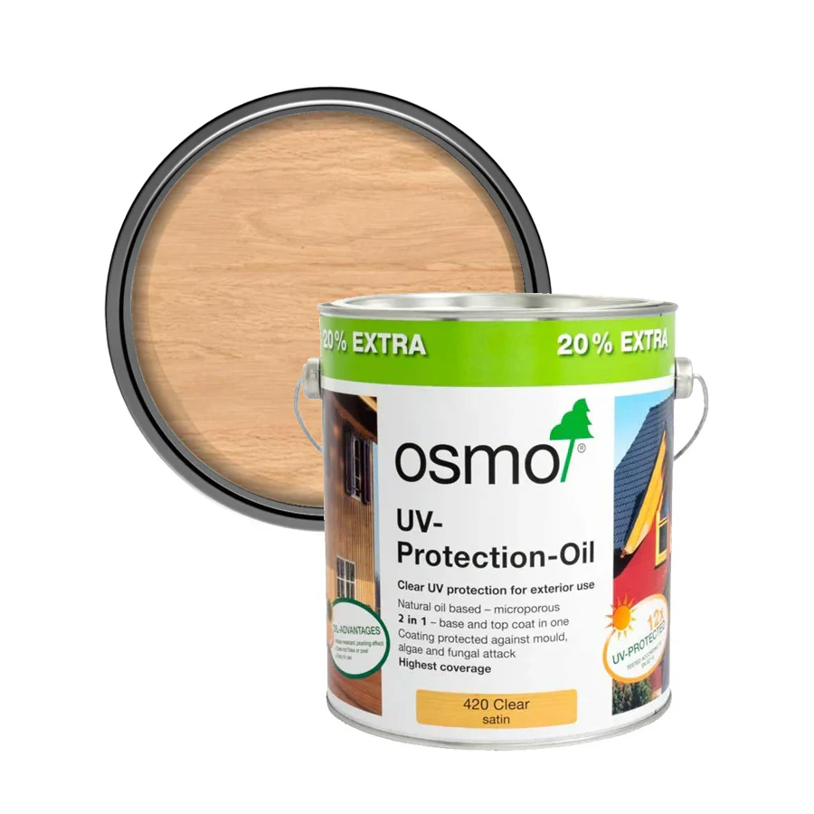 Osmo 420 UV Extra Protection Oil Clear Satin - Image 2