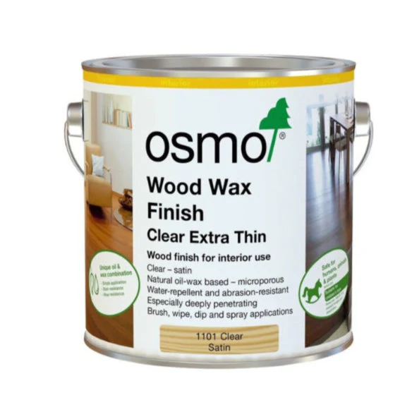 Osmo Wood Wax Finish Extra Thin Clear Satin 2.5L