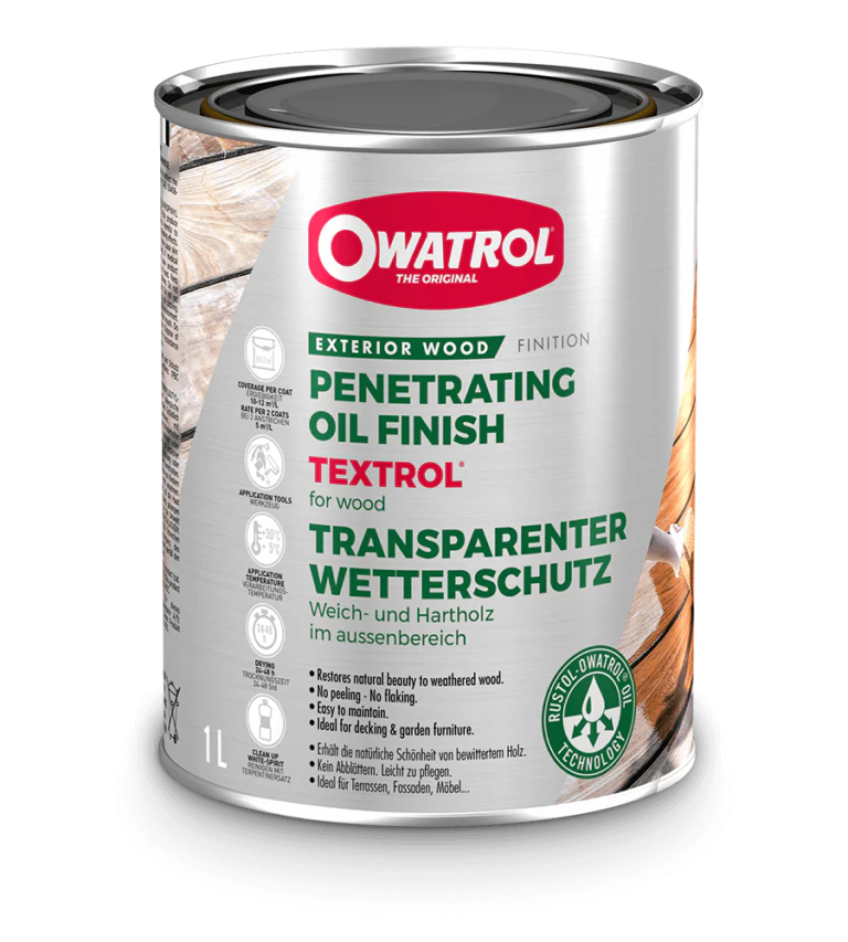Owatrol Textrol Penetrating Oil For Wood With UV Protection 1L Golden Oak