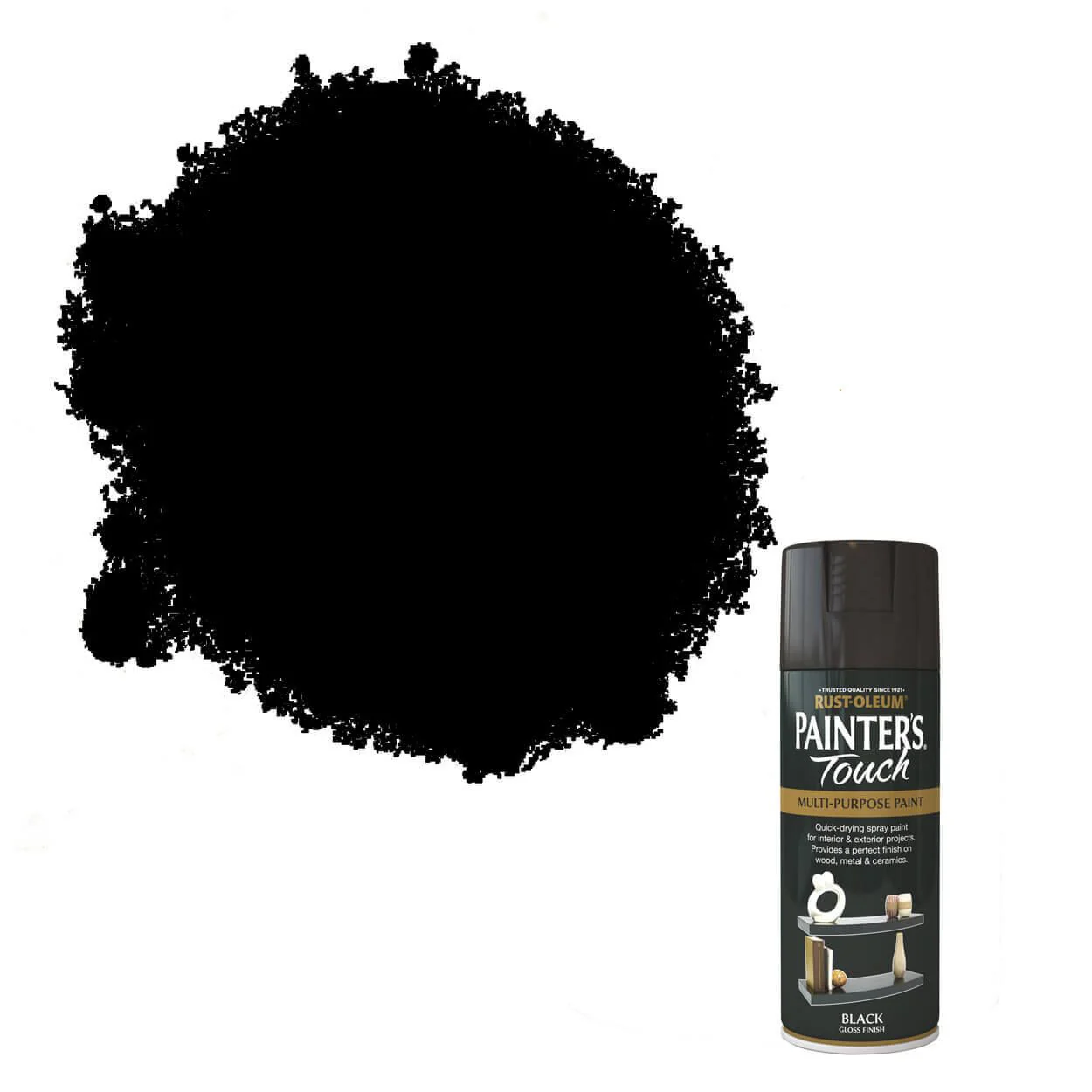 Painters Touch Multi-Purpose Spray Paint 400Ml - Black Gloss