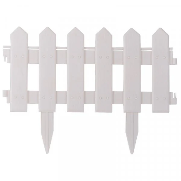 PicketFence Plant Bed & Lawn Edging White 20cm X 1.6M - Image 2