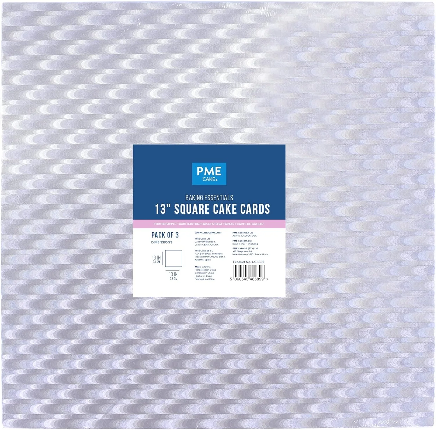 PME 13in Square Cake Card