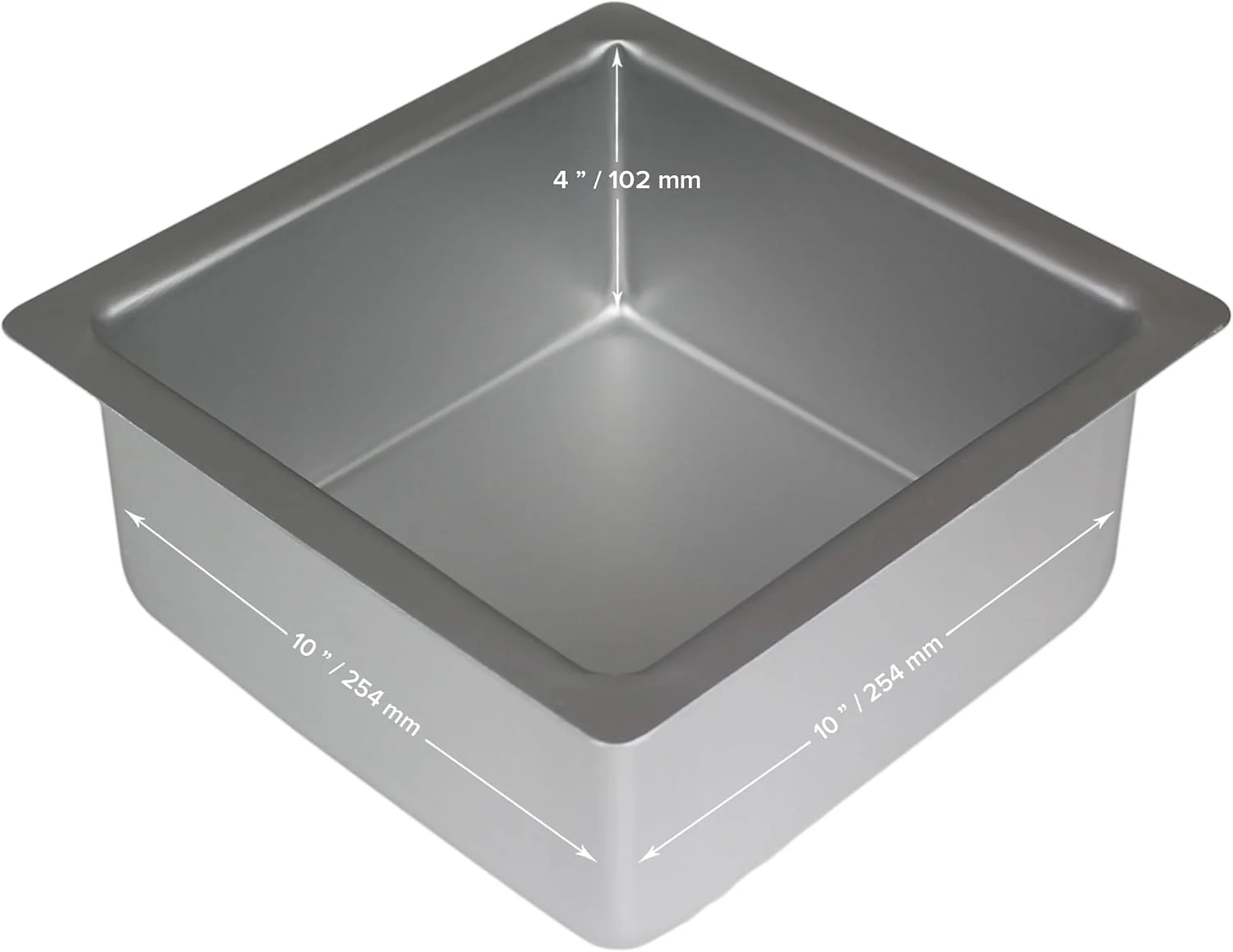 PME Square Cake Pan – 10in x 10in x 4in - Image 2