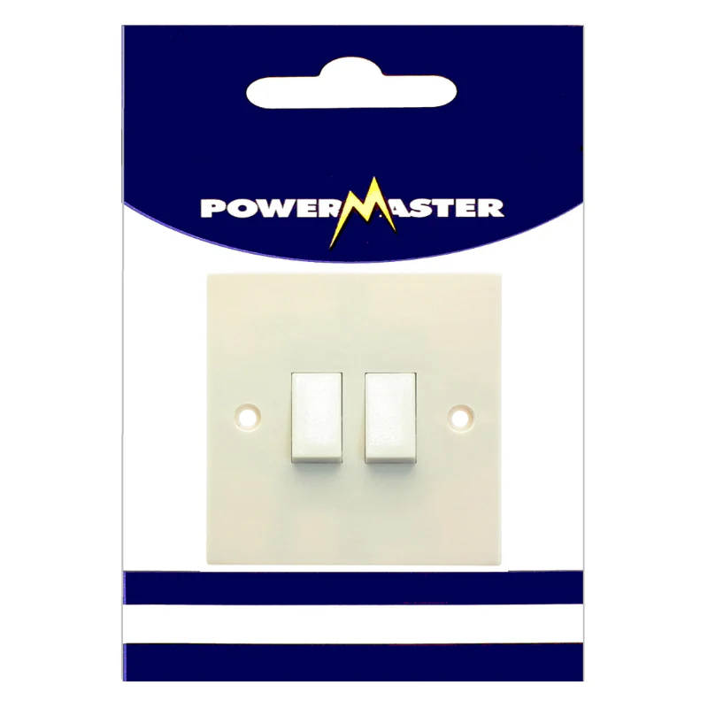 Powermaster Electrical 2 Gang 2 Way Light Switch