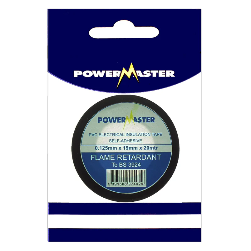 Powermaster Electrical 20Mtr PVC Insulating Tape - Black