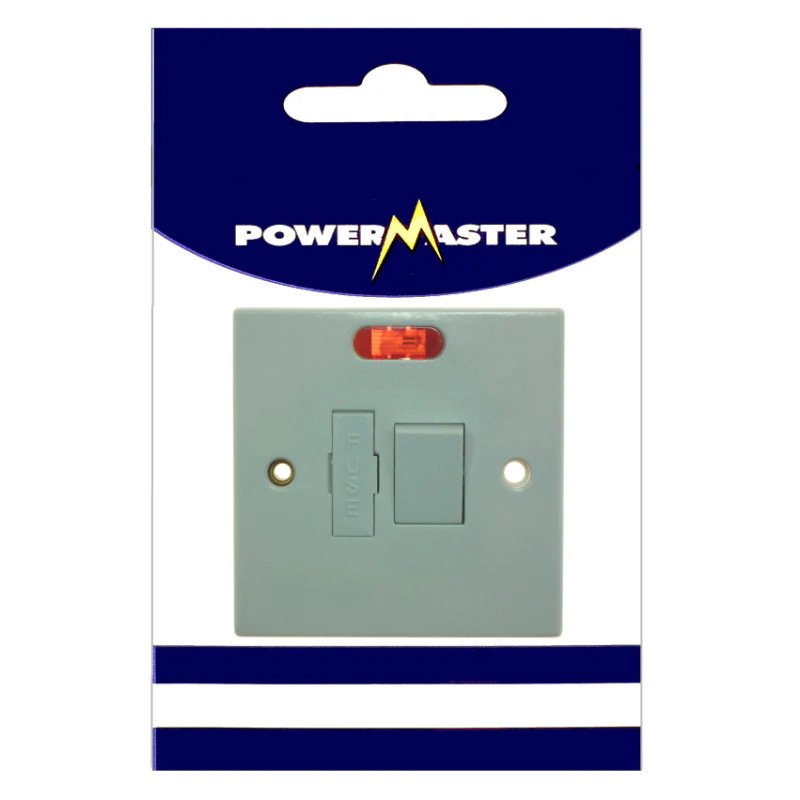 Powermaster Electrical Switched Fused Spur Switch with Neon Light