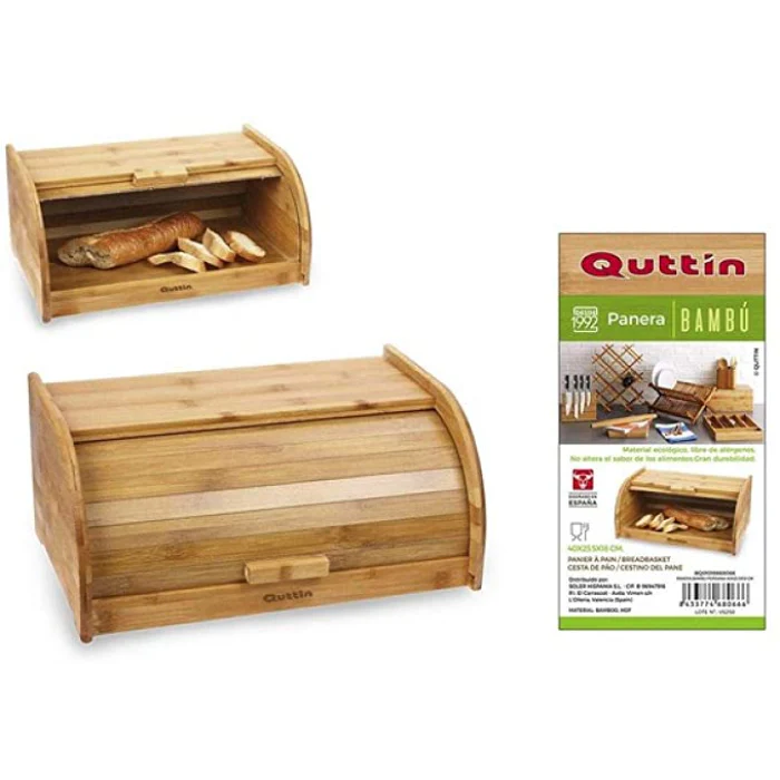 Quttin Wooden Bamboo Bread Bin