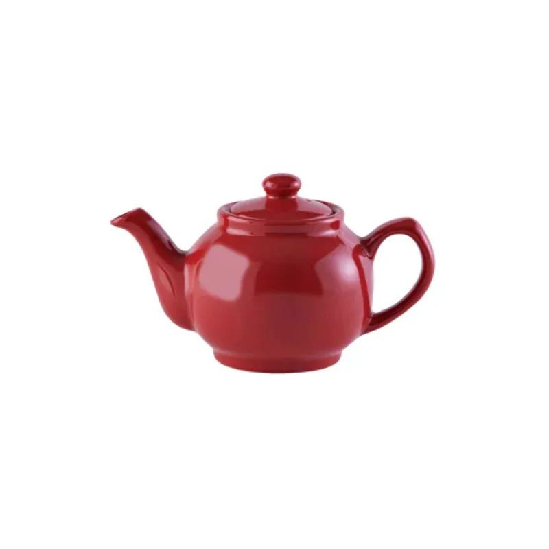 Red 2 Cup Ceramic Teapot