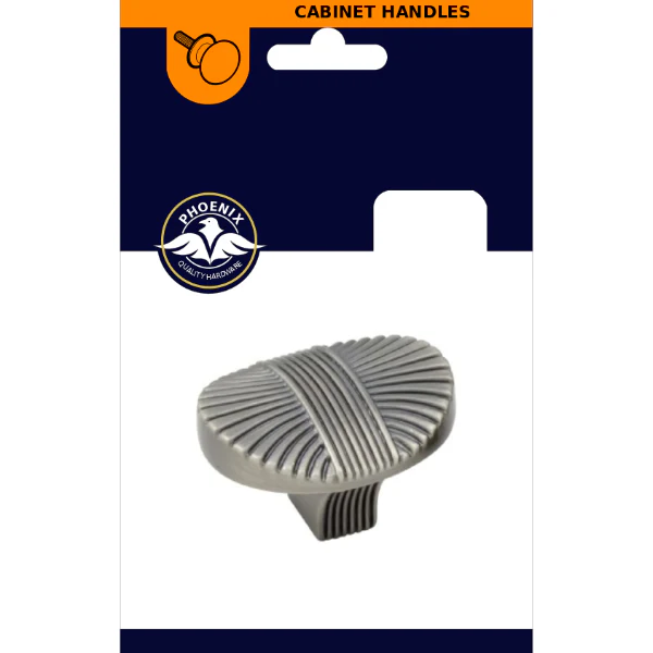 Reeded Pewter Knob 35mm