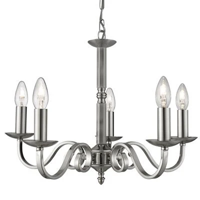 Richmond 5lt Ceiling Pendant - Satin Silver