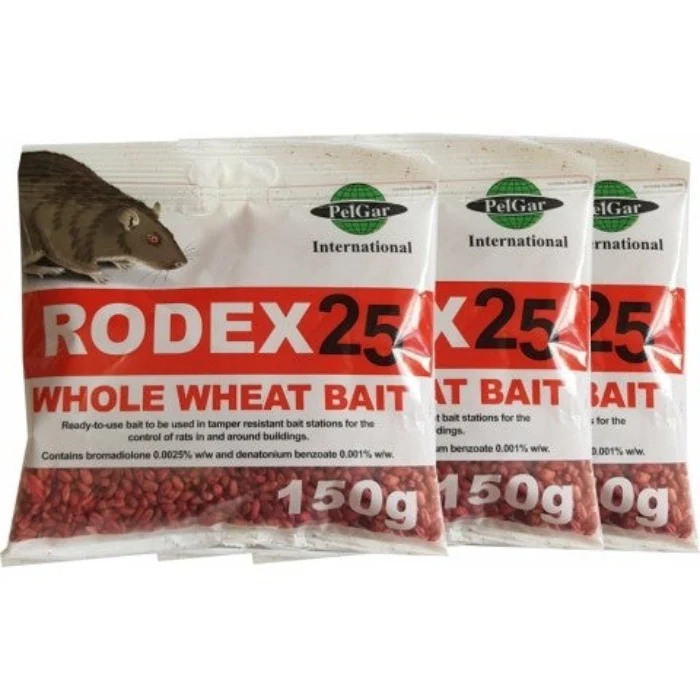 Rodex 25 Whole Wheat Mouse & Rat Bait 150g
