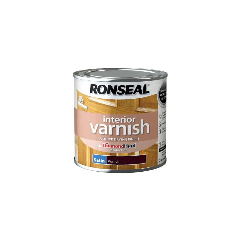 Ronseal Interior Varnish Walnut Satin 250ml