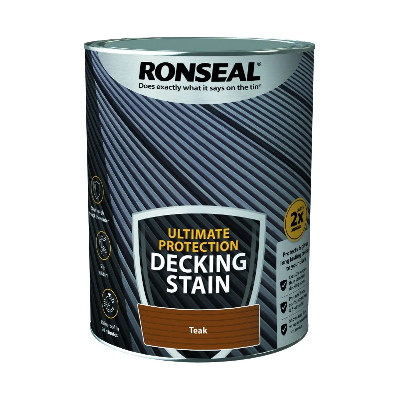 Ronseal Ultimate Protection Decking Stain Teak 5L